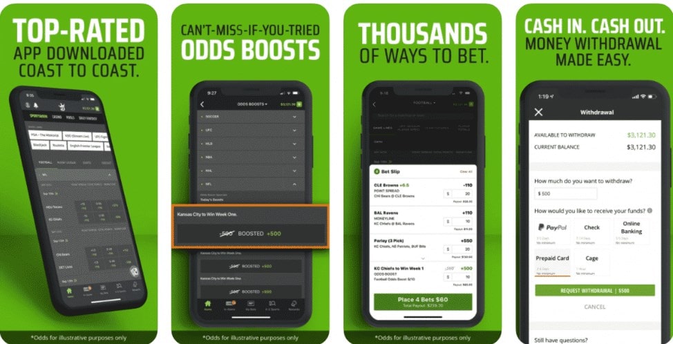 DraftKings DFS Betting Mobile